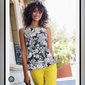 Boden Vanda Broderie Top Navy & White-Like New